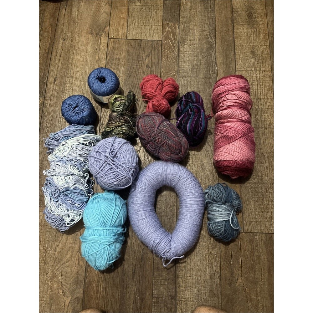Lot of Balls & Skeins of Yarn Granny Sq 3 lb, Baby, Sport, 3ply Acrylic Lot 1